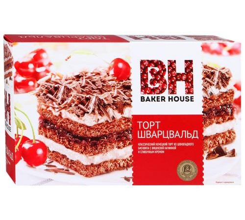 Торт бисквитный Шварцвальд Baker House 350 гр