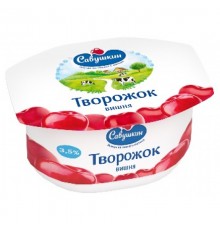 Творожок Вишня Савушкин 120гр 3,5%