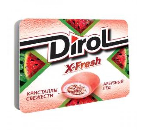 Резинка жевательная Х-Фреш Арбузный лед Дирол 16 гр