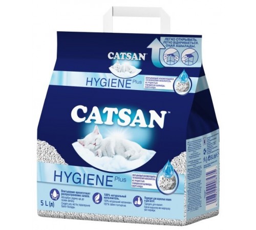 Наполнитель для кошачьих туалетов Hygiene Plus CATSAN 5 л