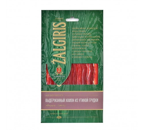 Хамон выдержанный из утиной грудки нарезка  Жальгирис 30 гр
