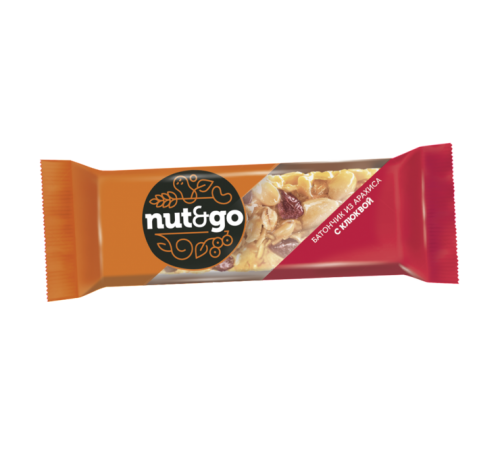 Батончик арахисовый с клюквой Nut&Go 42гр

