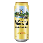 Пиво Старый Мельник из бочонка мягкое ж/б 0,45л 4,3%