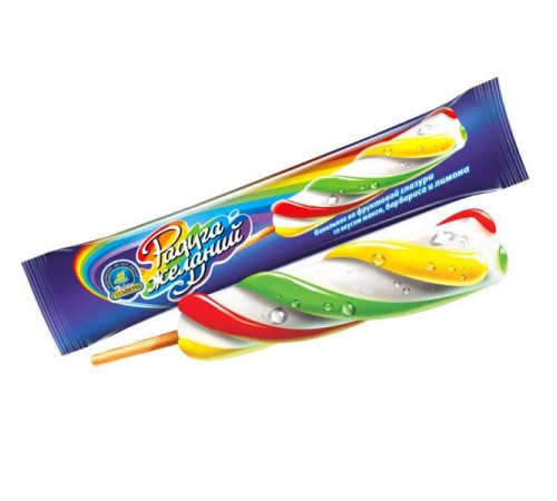 Мороженое Фруктовый лед Радуга желаний манго-барбарис-лимон Страна Гулливерия 60 г
