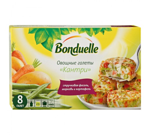 Галеты овощные Кантри быстрозамороженные  Бондюэль 300 гр