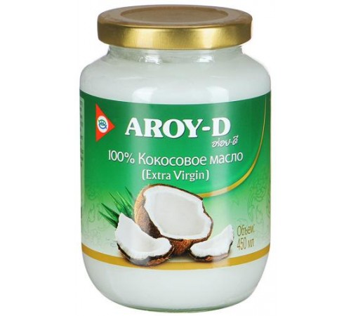 Масло кокосовое Extra Virgin AROY-D 450мл