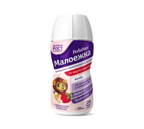 Питание детское Малоежка со вкусом клубники PediaSure 200мл