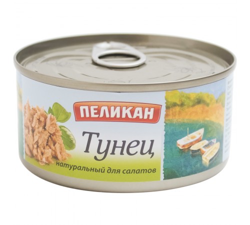 Тунец филе с добавлением масла с ключом Пеликан 185 гр
