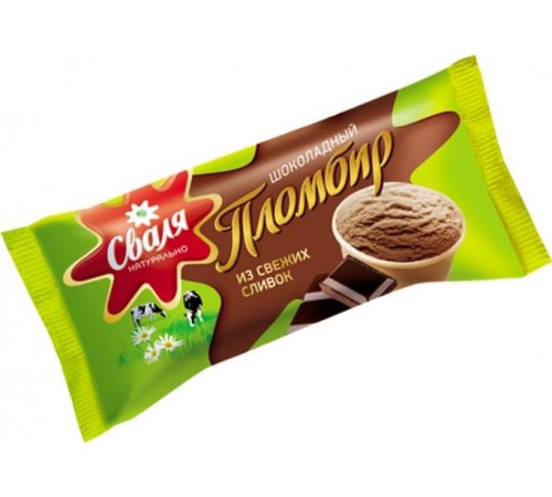 Мороженое пломбир шоколад Сваля 70 г

