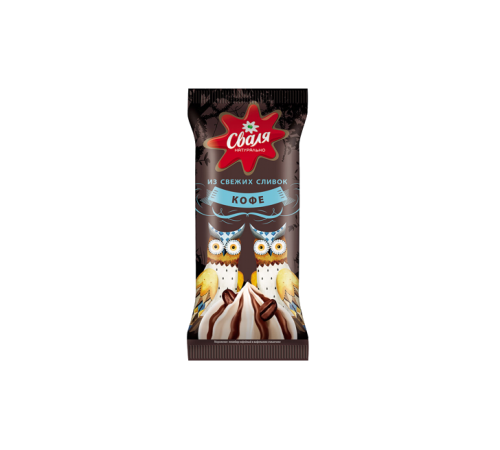 Мороженое Пломбир кофейный в вафельном стаканчике Сваля 75 гр
