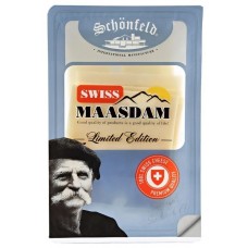Сыр Маасдам полутвердый нарезка Schoenfeld 125гр 45%
