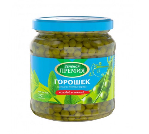 Горошек зеленый Зеленая премия 450гр