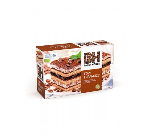 Торт бисквитный Тирамису трехслойный BAKER HOUSE 350 гр