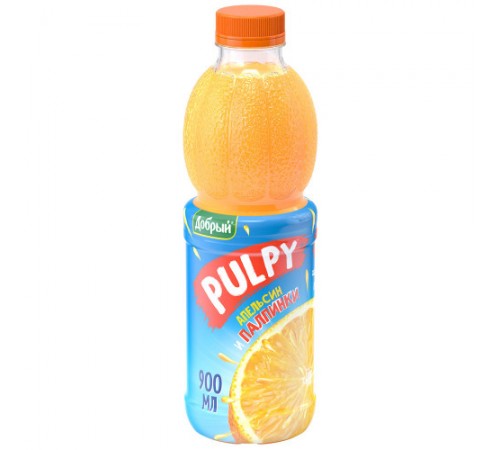 Напиток сокосодержащий Палпи апельсин с мякотью Добрый 0,9 л