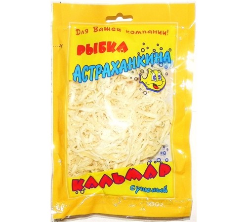 Кальмар сушеный Паутинка Астраханкина рыбка 100 гр
