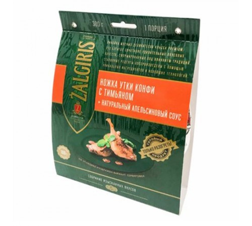 Ножка утки конфи с тимьяном + апельс. соус Zalgiris 300 гр
