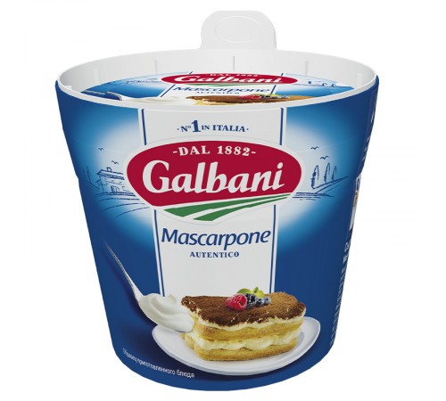 Сыр Маскарпоне 80%  Гальбани 250 гр
