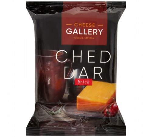 Сыр твердый Чеддер красный кусок Cheese Gallery 250 гр 50%
