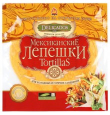 Лепешки Мексиканские Сырные Delicados Тортильи 400 гр