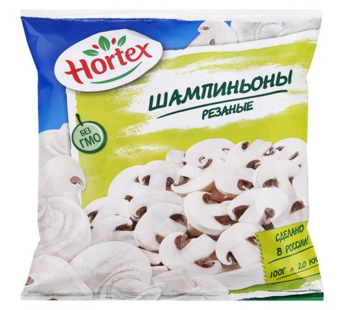 Шампиньоны резаные замороженные Hortex 400г
