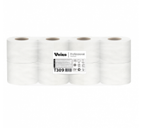 Туалетная бумага белая трехслойная  Veiro Premium 8 рул