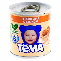 Пюре мясное Говядина с языком Тёма  90 г