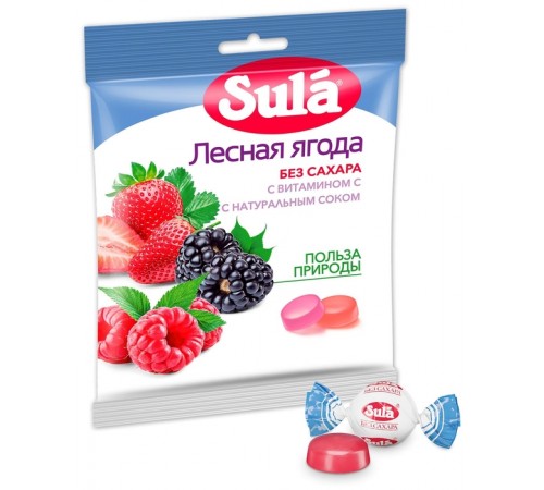 Леденцы Лесная ягода Зула 60гр