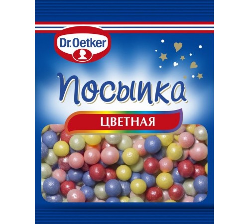 Посыпка цветная жемчужинки Dr.Oetker 10 гр