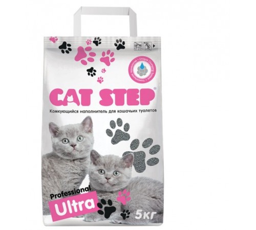 Наполнитель для кошачьих туалетов Professional Ultra Комкующийся Cat Step 5л