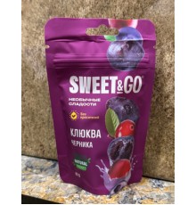Конфеты с клюквой в черничной глазури 80гр Свит&Го