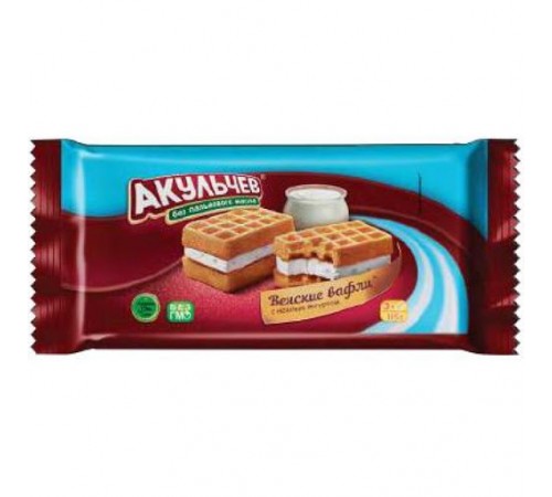 Вафли Венские с абрикосом Акульчев 100 гр
