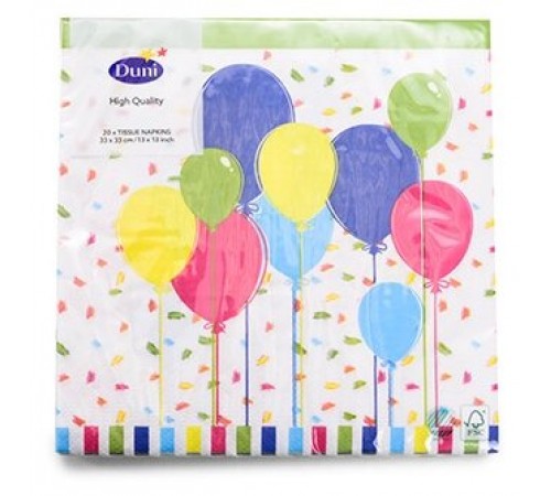 Салфетки бумажные трехслойные 33х33см Тюльпаны 20шт Булгаре Грин