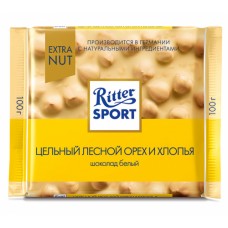 Шоколад молочный белый лесной орех и хлопья Ritter Sport 100г