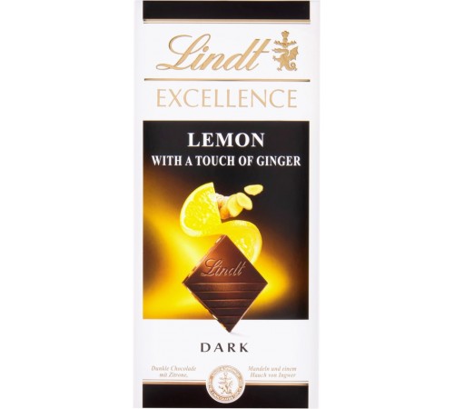 Шоколад темный Лимон-имбирь Lindt Excellence 100 гр