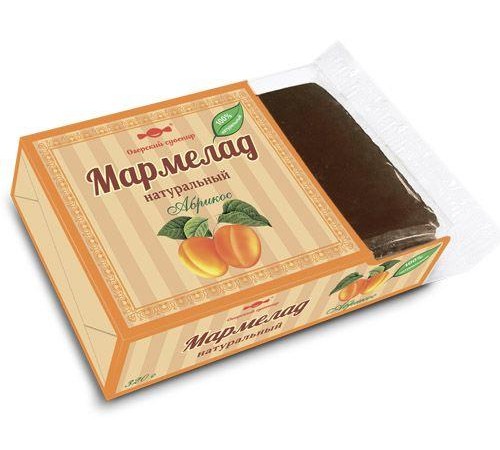 Мармелад желейный Абрикос Озерский сувенир 320г
