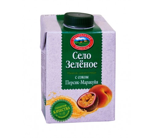 Напиток сывороточный с соком Персик-Маракуйя Село Зеленое 500мл
