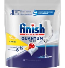 Таблетки для посудомоечных машин Лимон Finish Quantum 60шт