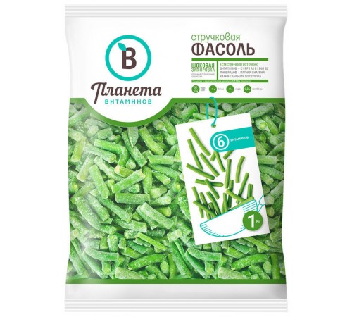 Фасоль стручковая Планета витаминов 400гр
