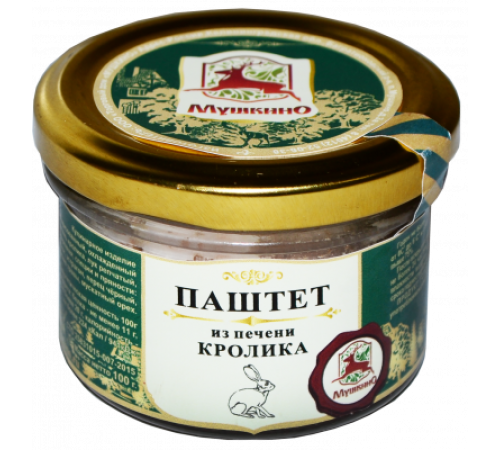 Паштет из печени кролика Мушкино 100г
