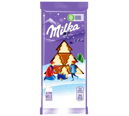 Шоколад молочный Елочка Милка 73гр