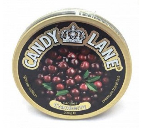 Леденцы Клюква жестяная банка Кенди Лайн  200 гр