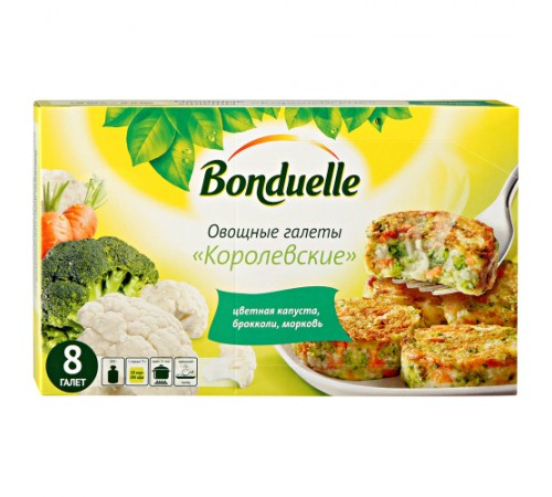 Галеты овощные Королевские быстрозамороженные Бондюэль 300 г