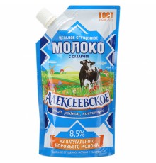 Молоко сгущенное цельное с сахаром  Алексеевское 270г 8.5%