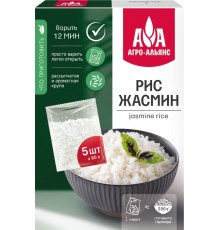 Рис жасмин в пак/варки Агро-Альянс Экстра 5*80, 400 гр