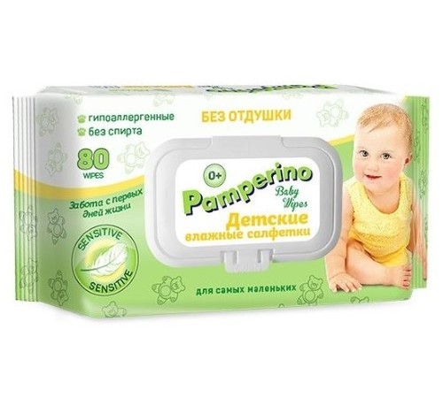 Салфетки влажные детские Памперино 80шт