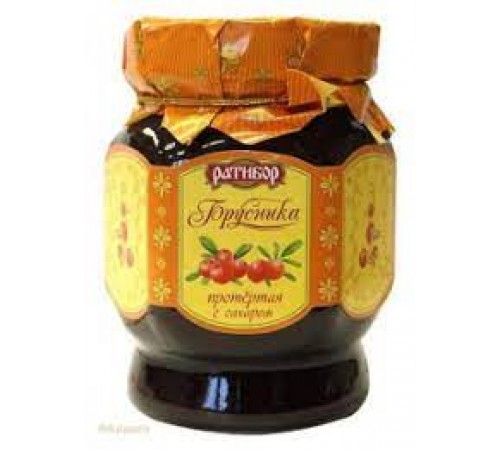 Брусника протертая с сахаром Ратибор 365гр