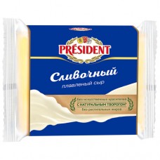 Сыр плавленый Сливочный ломтики President 150 г 40%