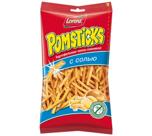 Чипсы соломкой с солью Pomsticks 100 гр