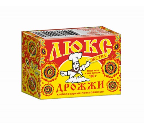 Дрожжи хлебопекарные прессованные Люкс Экстра 100 гр

