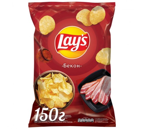 Чипсы Лэйс картофельные Бекон 150г
